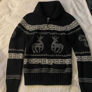 TNA 100% lambswool zipper sweater, size M